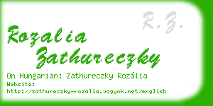 rozalia zathureczky business card