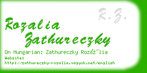 rozalia zathureczky business card